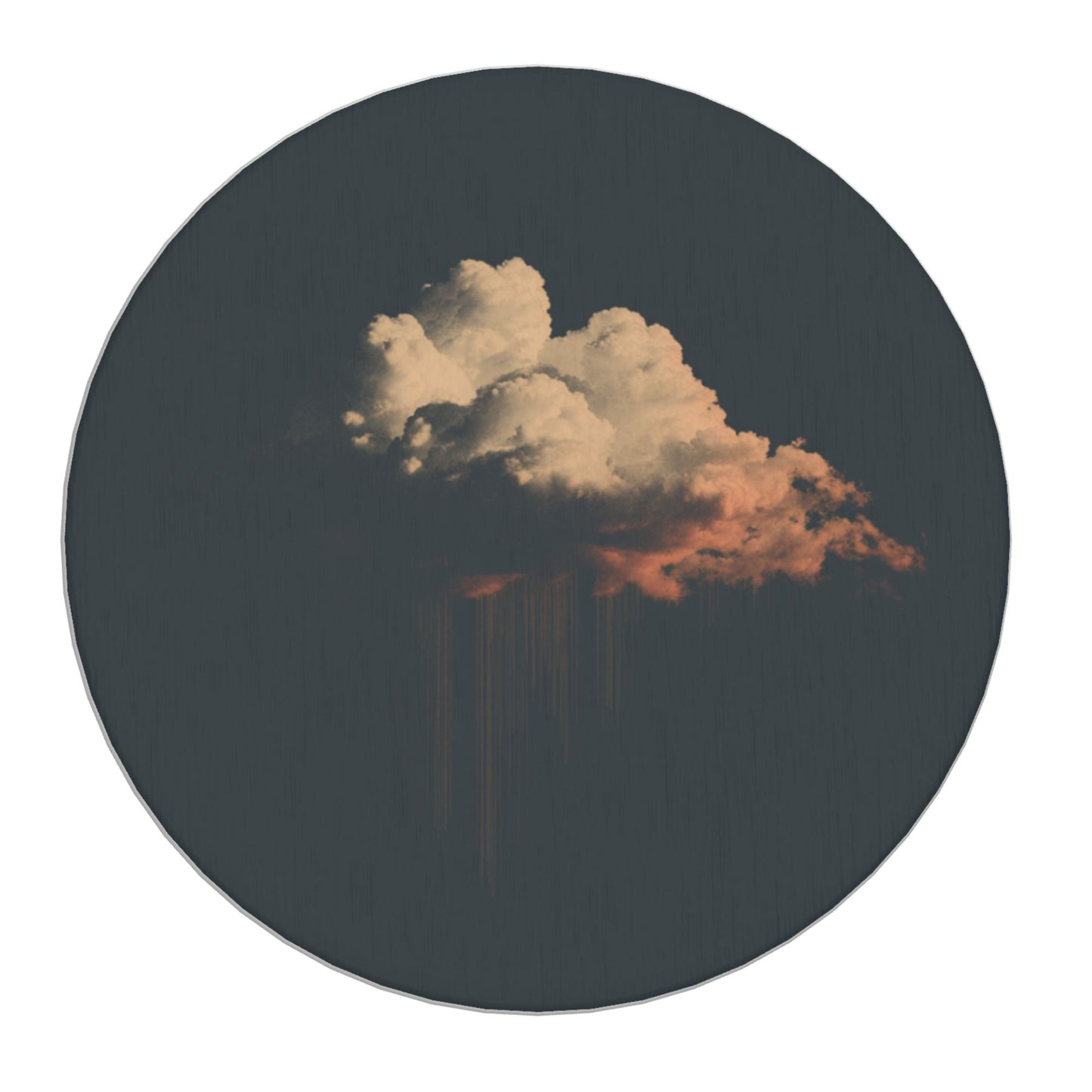 4" Dark Cloudscape Diatomite Round Coaster – Super Absorbent, Heat-Resistant, Non-Slip, Eco-Friendly Natural Drink Mat