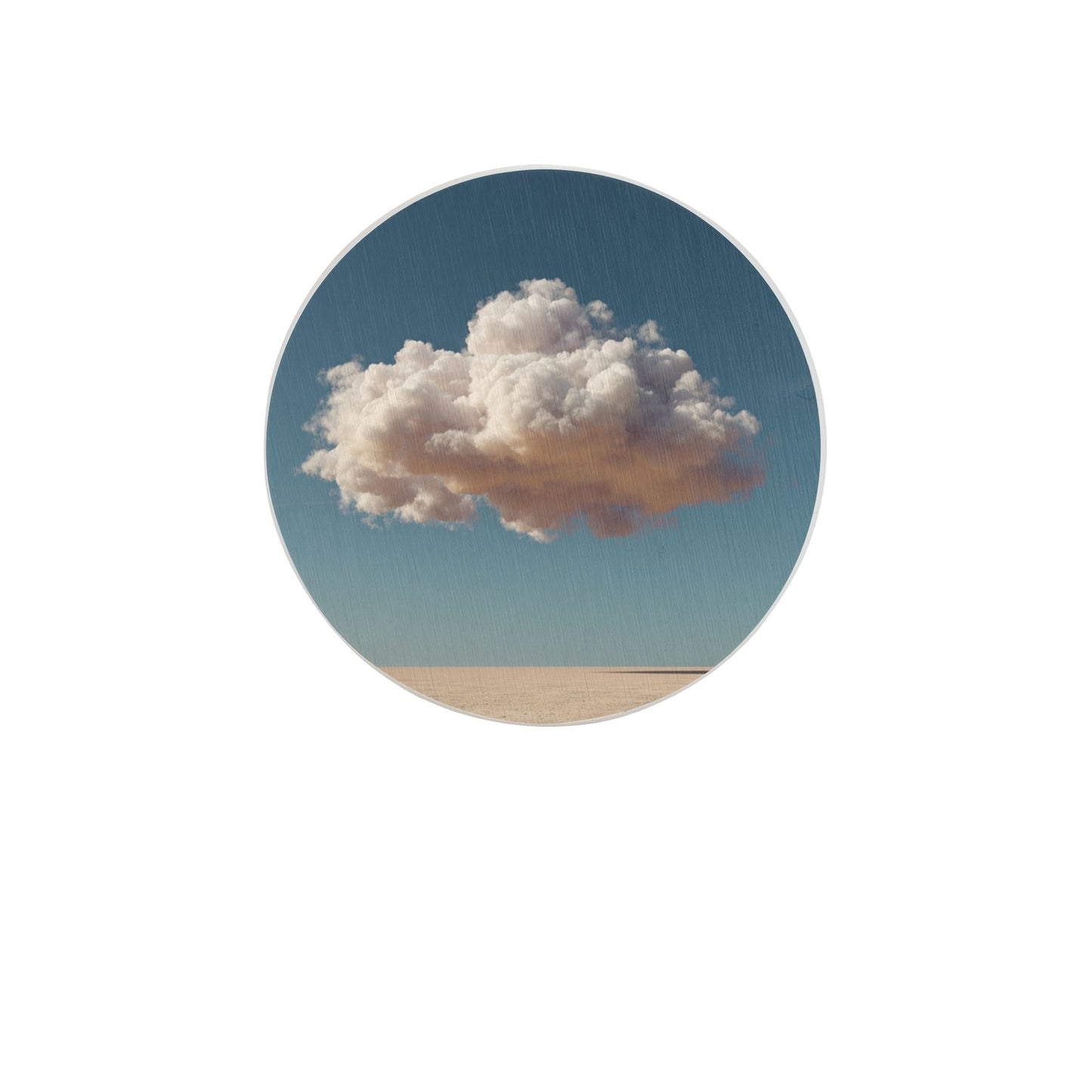 4" Desert & Cloud Landscape Diatomite Round Coaster – Fast Absorbent, Heat-Resistant, Non-Slip Natural Drink Mat
