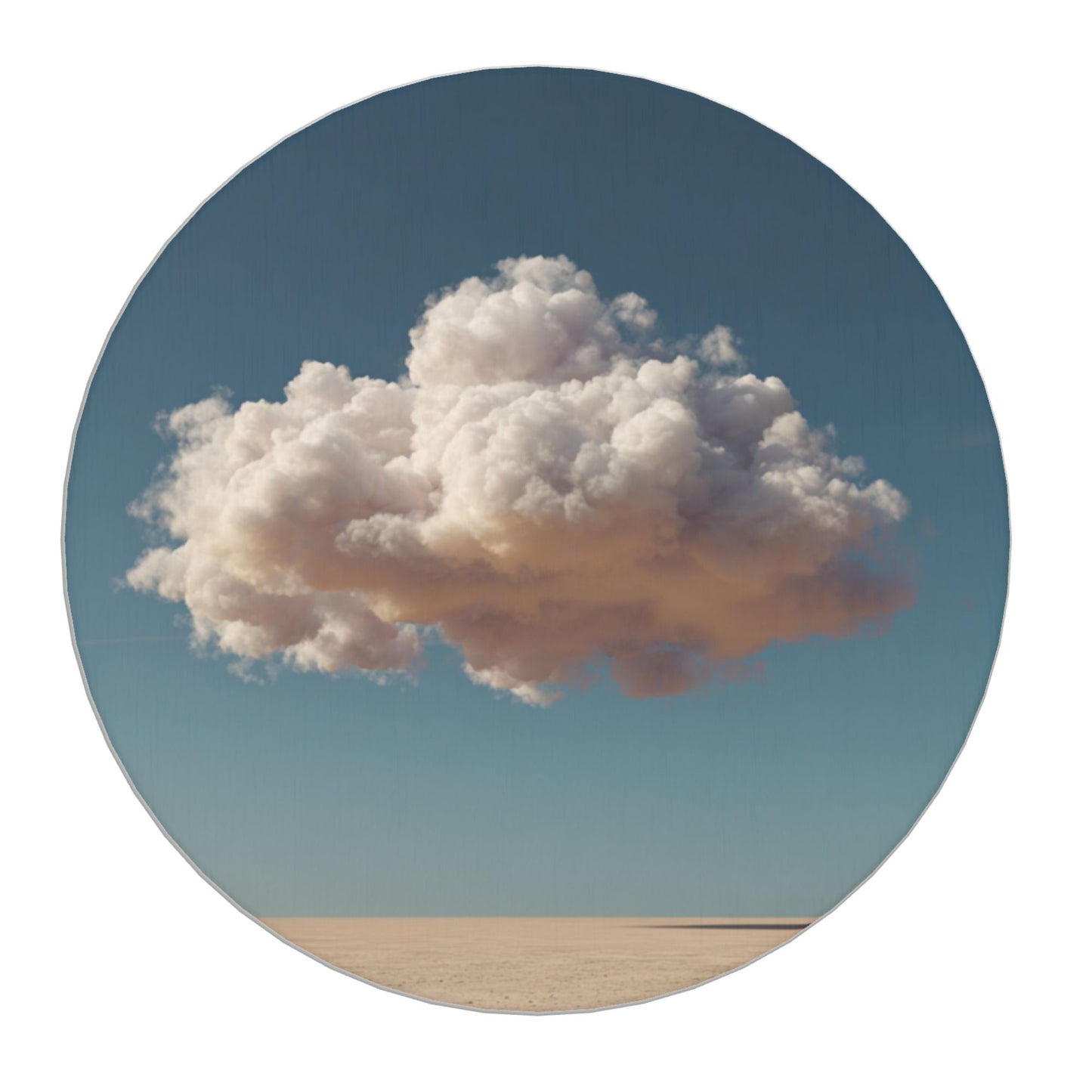 4" Desert & Cloud Landscape Diatomite Round Coaster – Fast Absorbent, Heat-Resistant, Non-Slip Natural Drink Mat